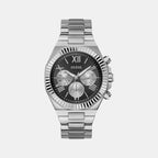 Dress Men Quartz Black Dial Multi-Function Stainless Steel Watch GW0703G1