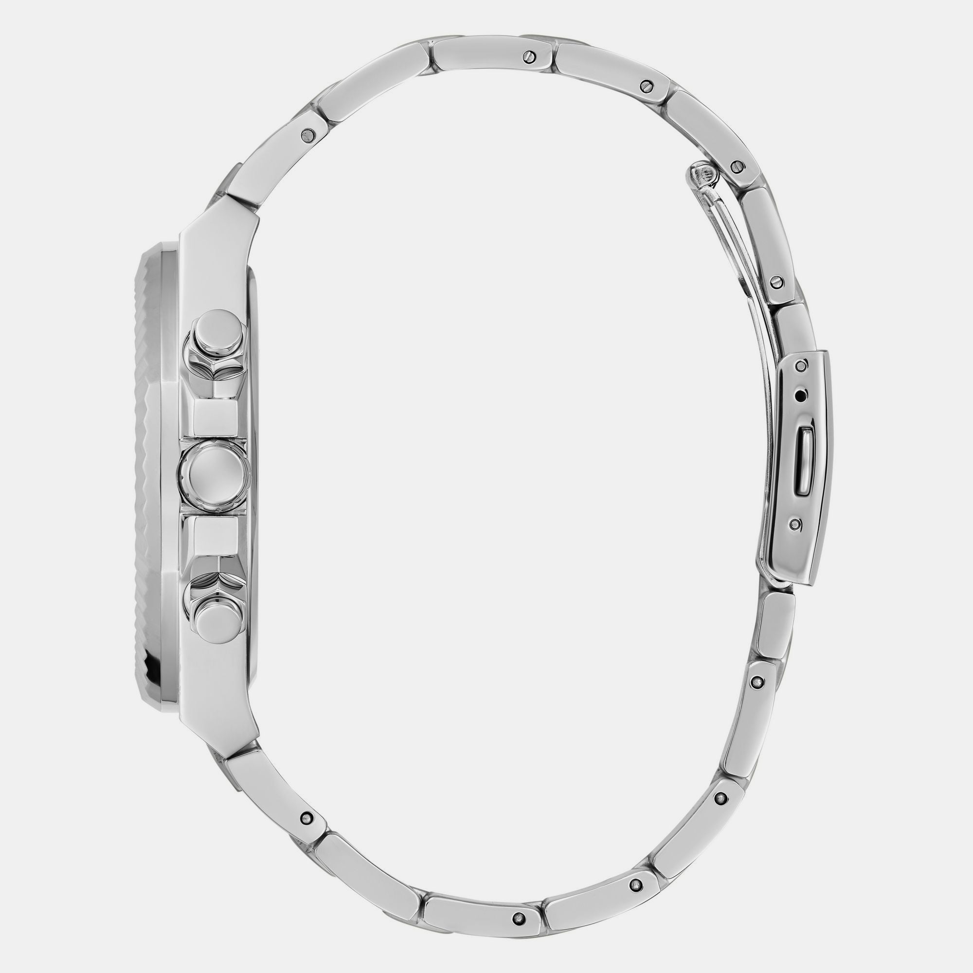 Dress Men Quartz Black Dial Multi-Function Stainless Steel Watch GW0703G1