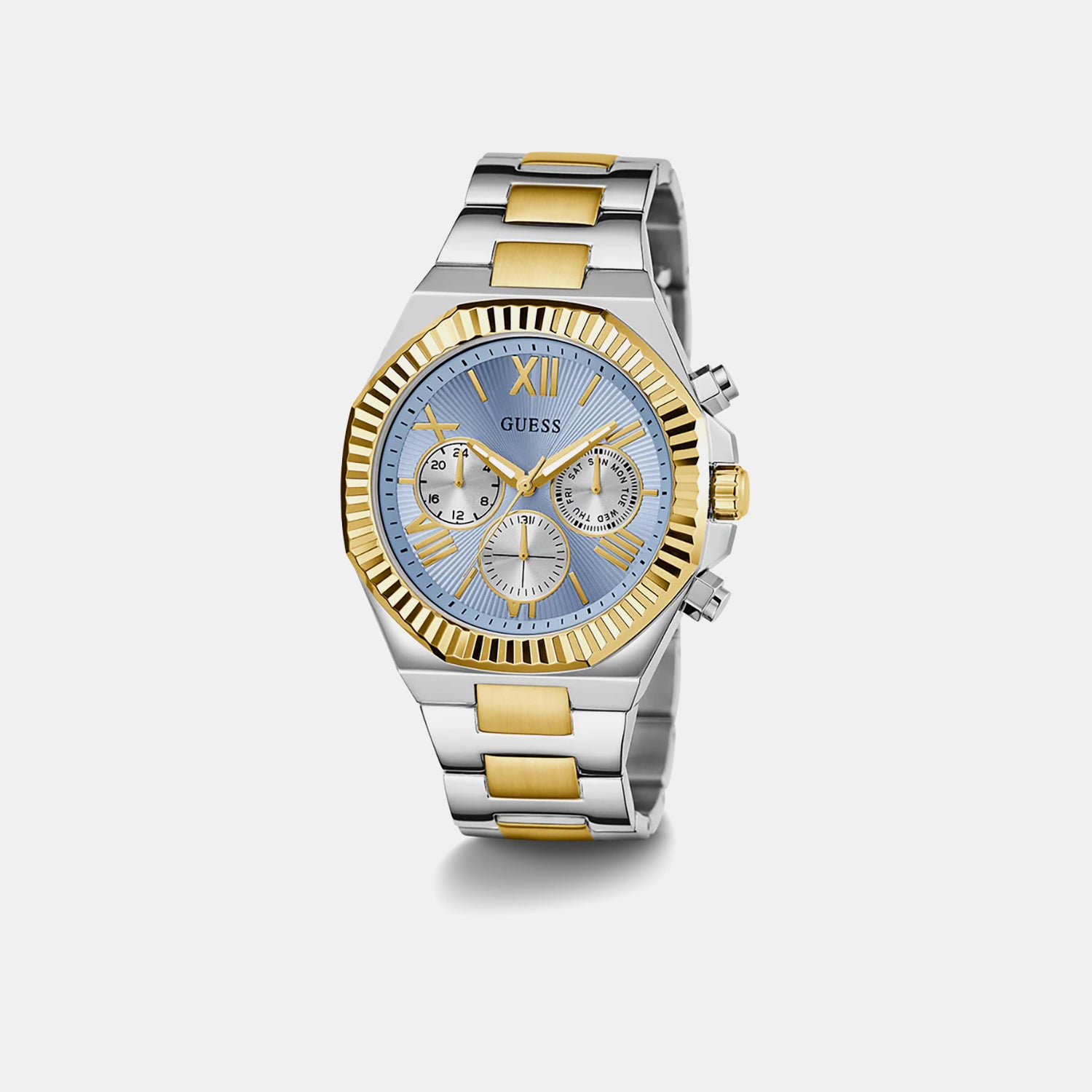 Guess Dress Men Quartz Blue Dial Chronograph Stainless Steel Watch GW0703G3