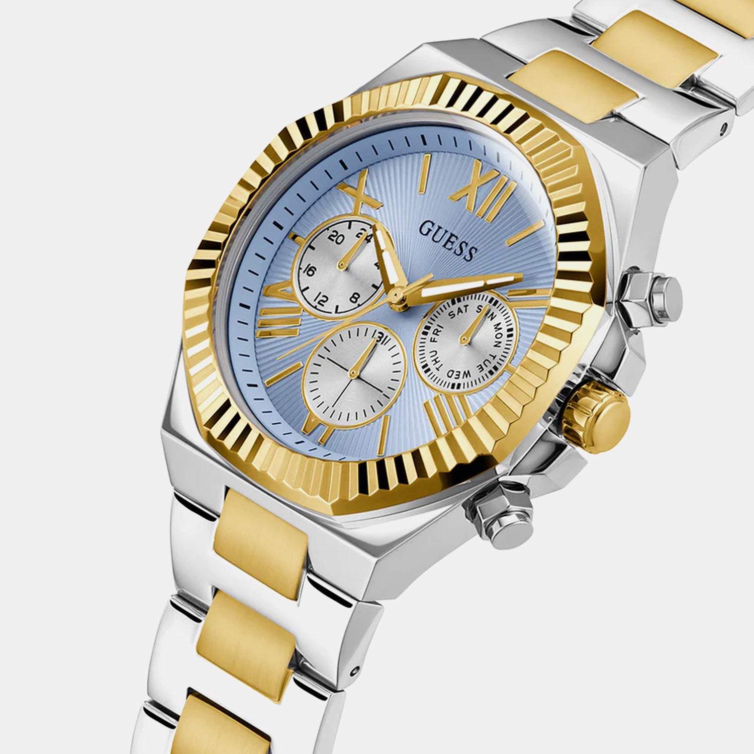 Guess Dress Men Quartz Blue Dial Chronograph Stainless Steel Watch GW0703G3
