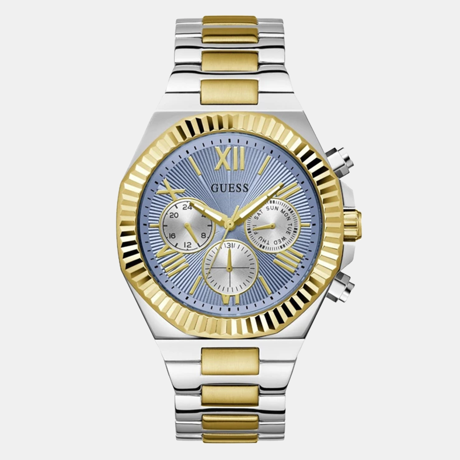 Guess Round Blue Chronograph watch