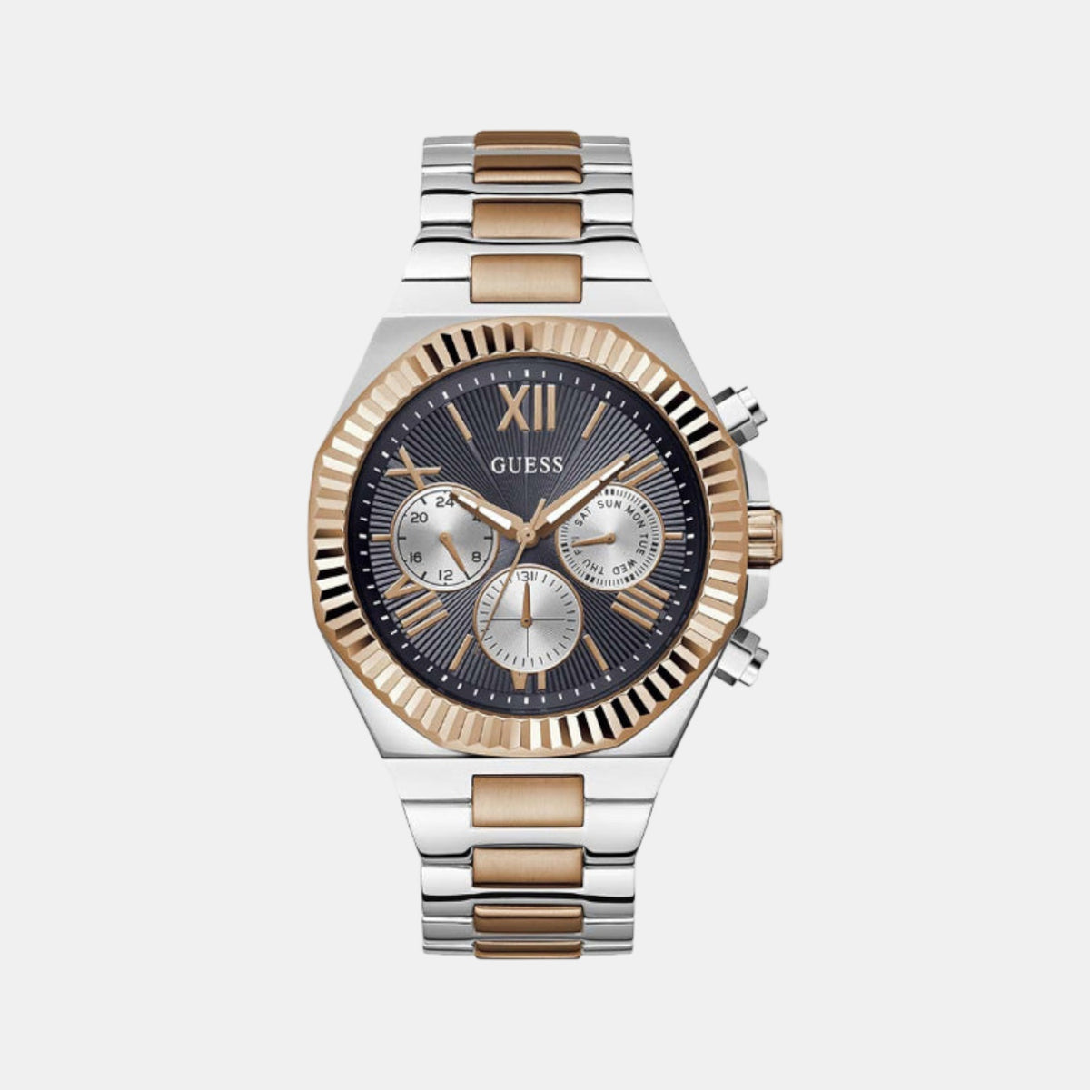 Gd Equity Men Quartz Black Dial Multi-Function Stainless Steel Watch Gw0703G4
