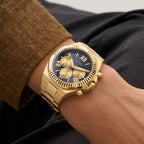 Men Quartz Blue Dial Analog Stainless Steel Watch GW0703G6