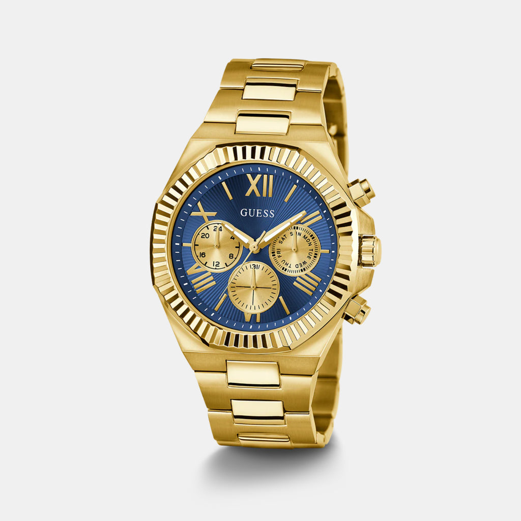 Men Quartz Blue Dial Analog Stainless Steel Watch GW0703G6