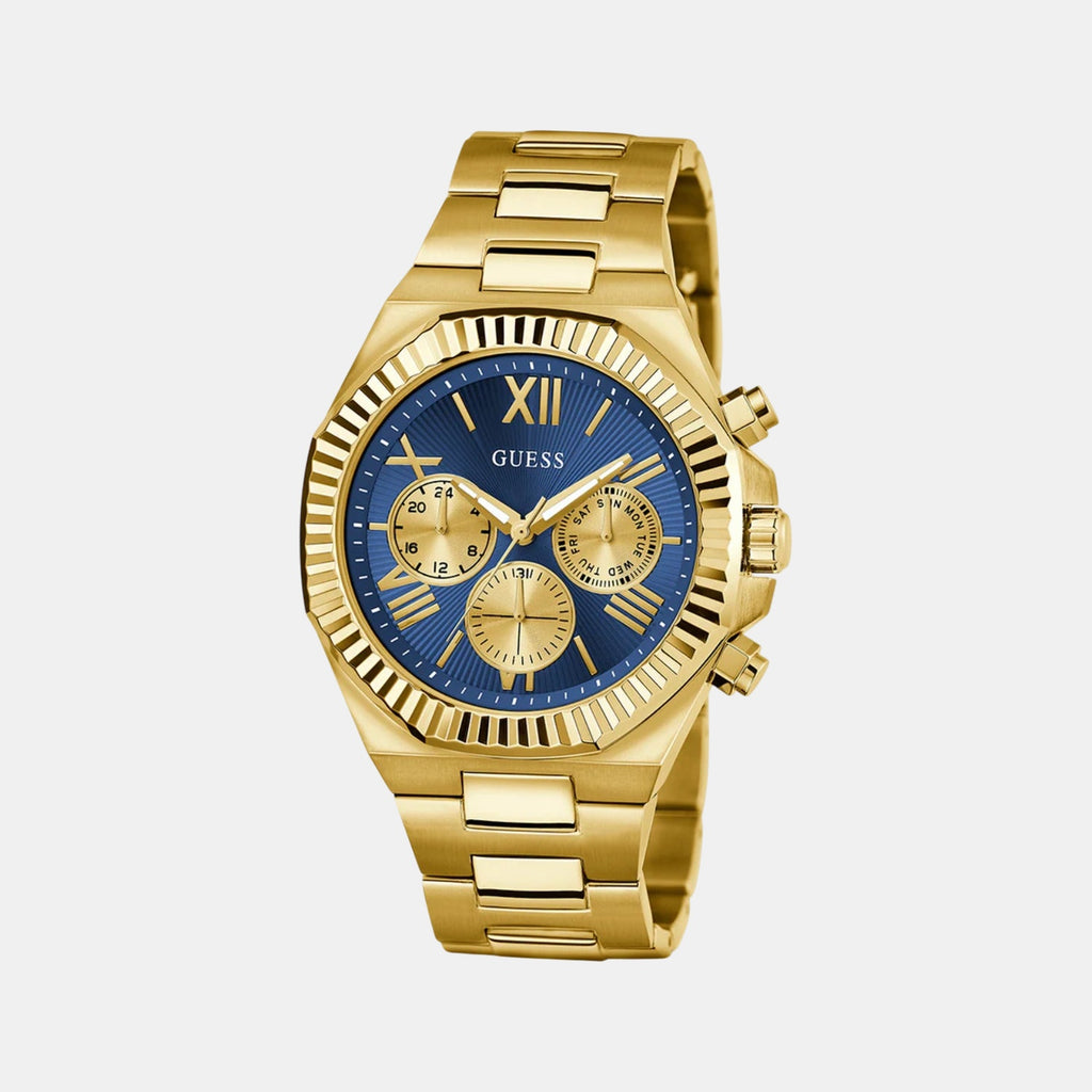 Men Quartz Blue Dial Analog Stainless Steel Watch GW0703G6