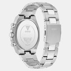 Men Quartz Red Dial Multi-Function Stainless Steel Watch GW0703G7