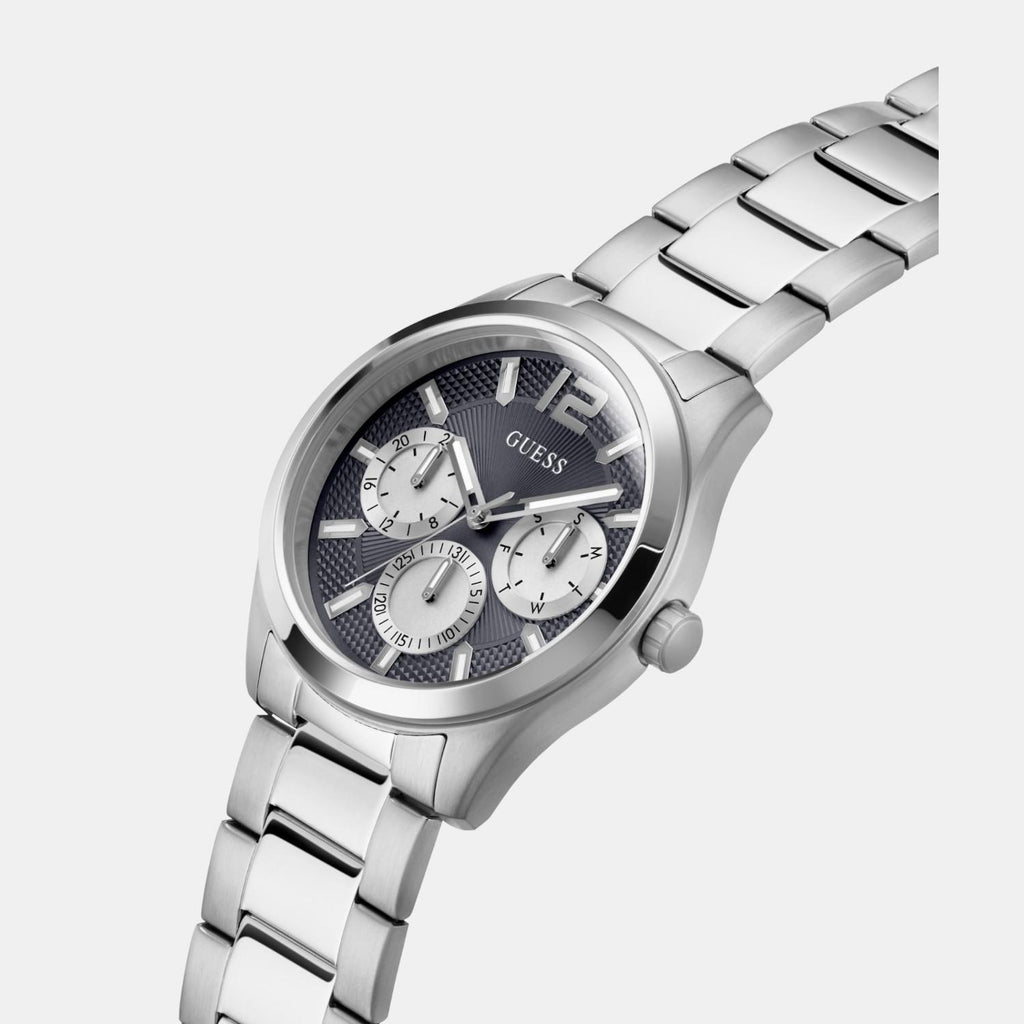 Dress Men Quartz Navy Blue Dial Multi-Function Stainless Steel Watch GW0707G1