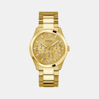 Dress Men Quartz Champagne Dial Multi-Function Stainless Steel Watch GW0707G3