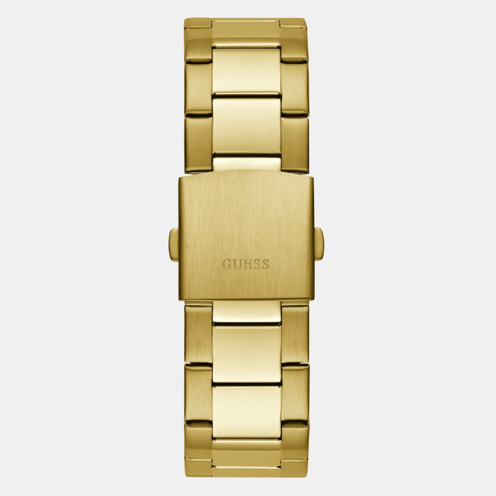 Dress Men Quartz Champagne Dial Multi-Function Stainless Steel Watch GW0707G3