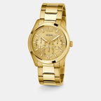 Dress Men Quartz Champagne Dial Multi-Function Stainless Steel Watch GW0707G3