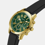 Gd Parker Men Quartz Green Dial Analog Stainless Steel GW0708G2