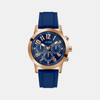 Sport Men Quartz Blue Dial Multi-Function Silicone Watch GW0708G3