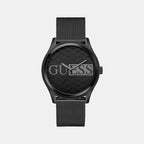 Trend Men Quartz Black Dial Analog Mesh Watch GW0710G3