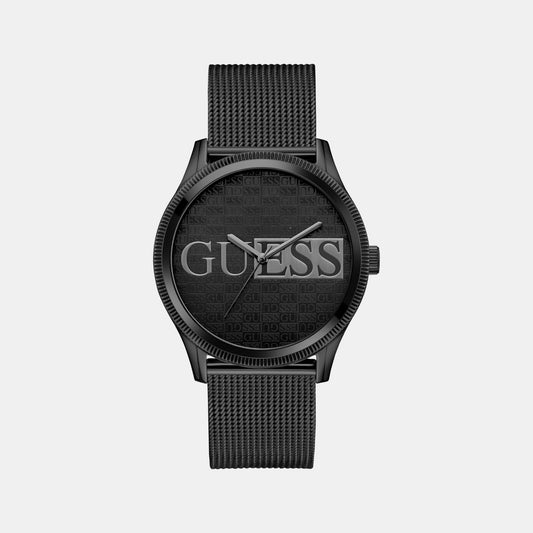 Trend Men Quartz Black Dial Analog Mesh Watch GW0710G3