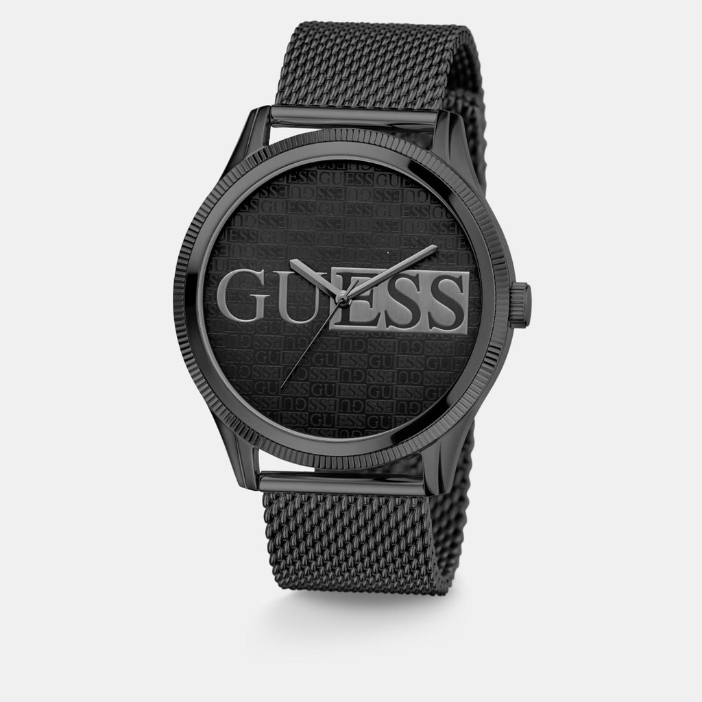 Trend Men Quartz Black Dial Analog Mesh Watch GW0710G3