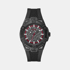 Guess Sport Men Quartz Black Dial Analog Silicone Watch GW0712G1
