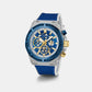 Men Quartz Blue Dial Chronograph Silicone Watch GW0713G1