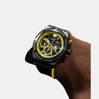 Sport Men Quartz Black Dial Multi-Function Silicone Watch GW0713G2