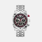 Sport Men Quartz Black Dial Multi-Function Stainless Steel Watch GW0714G1