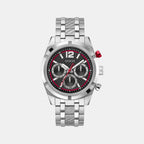 Sport Men Quartz Black Dial Multi-Function Stainless Steel Watch GW0714G1