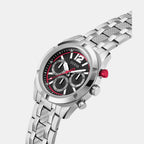 Sport Men Quartz Black Dial Multi-Function Stainless Steel Watch GW0714G1