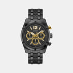 Sport Men Quartz Black Dial Multi-Function Stainless Steel Watch GW0714G4