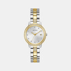 Dress Women Quartz White Dial Analog Stainless Steel Watch GW0725L1