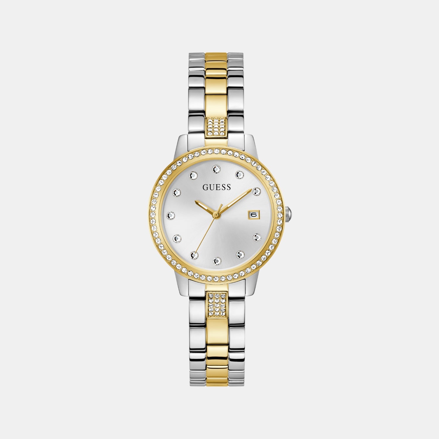 Dress Women Quartz White Dial Analog Stainless Steel Watch GW0725L1