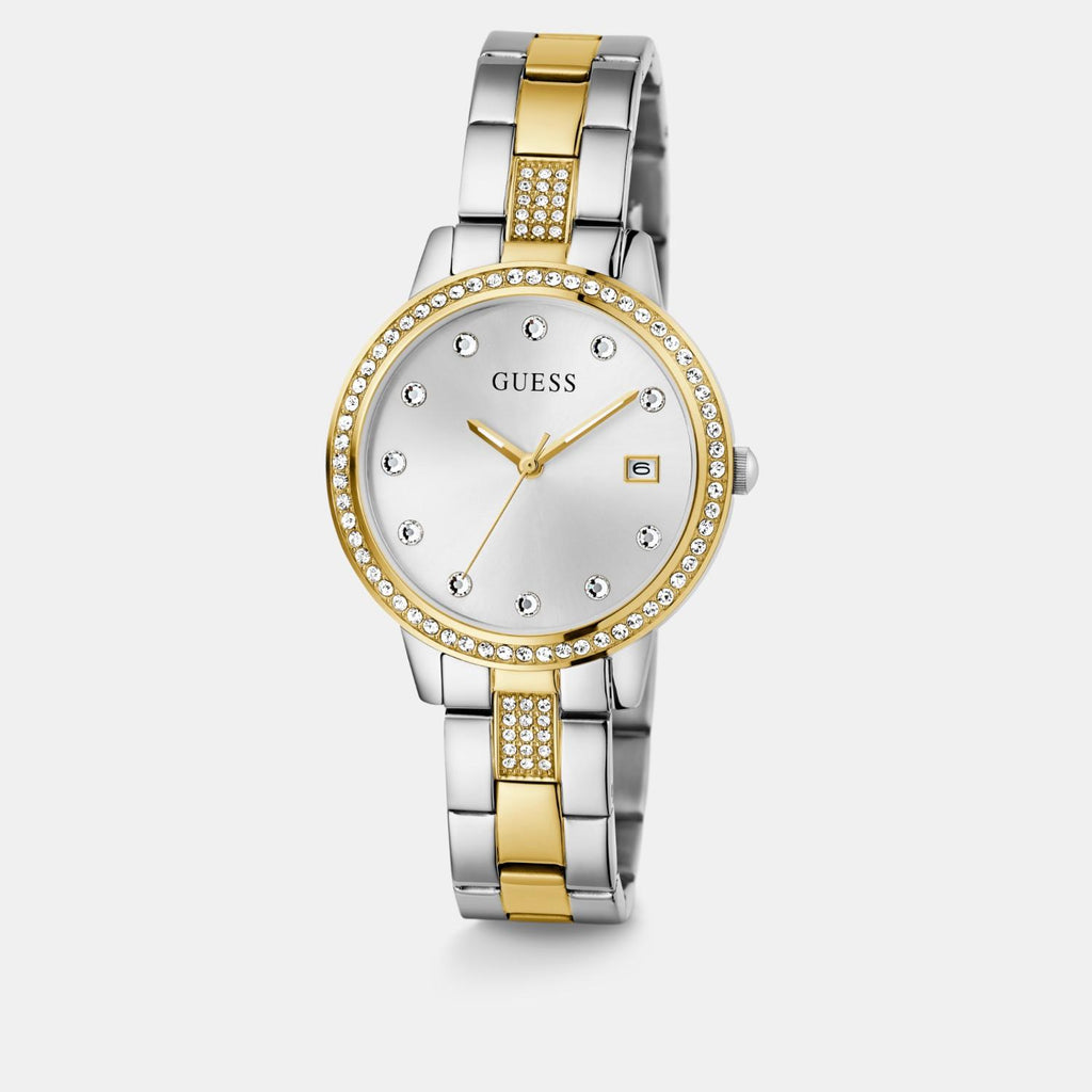 Dress Women Quartz White Dial Analog Stainless Steel Watch GW0725L1