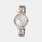 Dress Women Quartz White Dial Analog Stainless Steel Watch GW0725L2