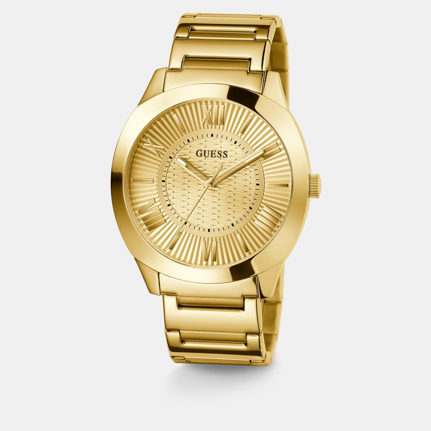 Dress Men Quartz Champagne Dial Analog Stainless Steel Watch GW0727G1