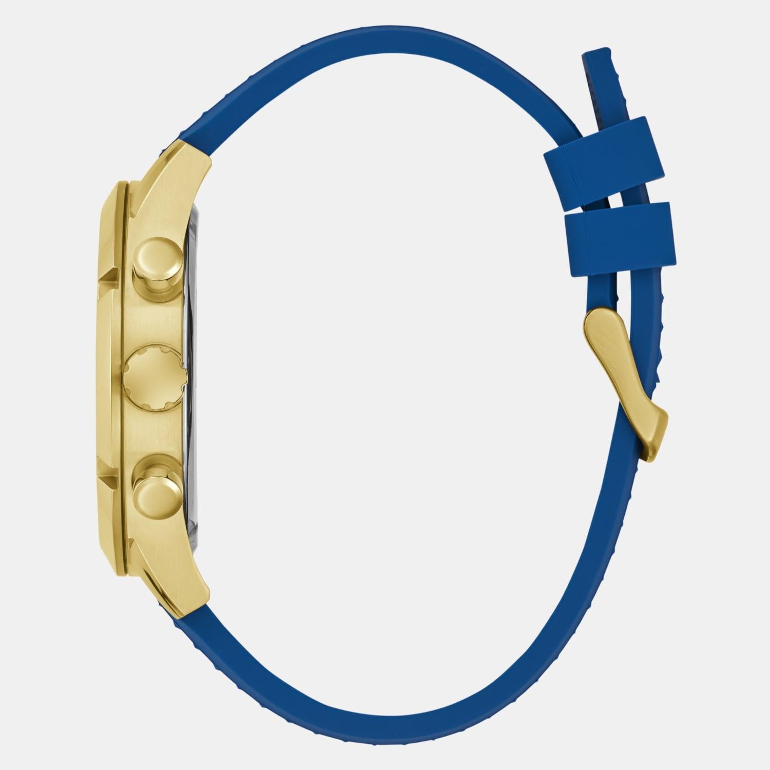 Sport Men Quartz Blue Dial Multi-Function Silicone Watch GW0729G1