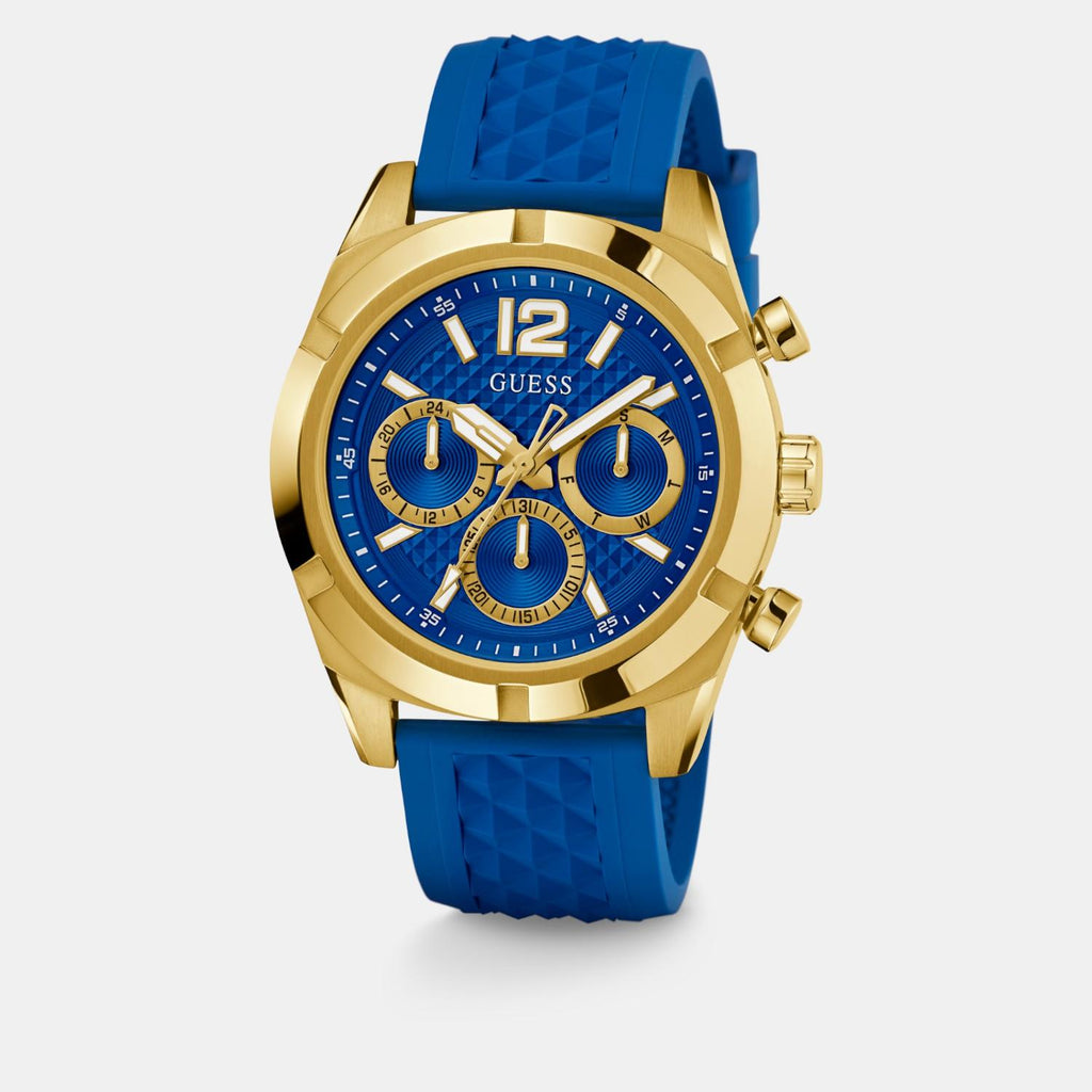 Sport Men Quartz Blue Dial Multi-Function Silicone Watch GW0729G1