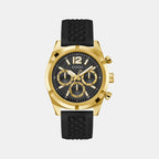 Sport Men Quartz Black Dial Multi-Function Silicone Watch GW0729G2