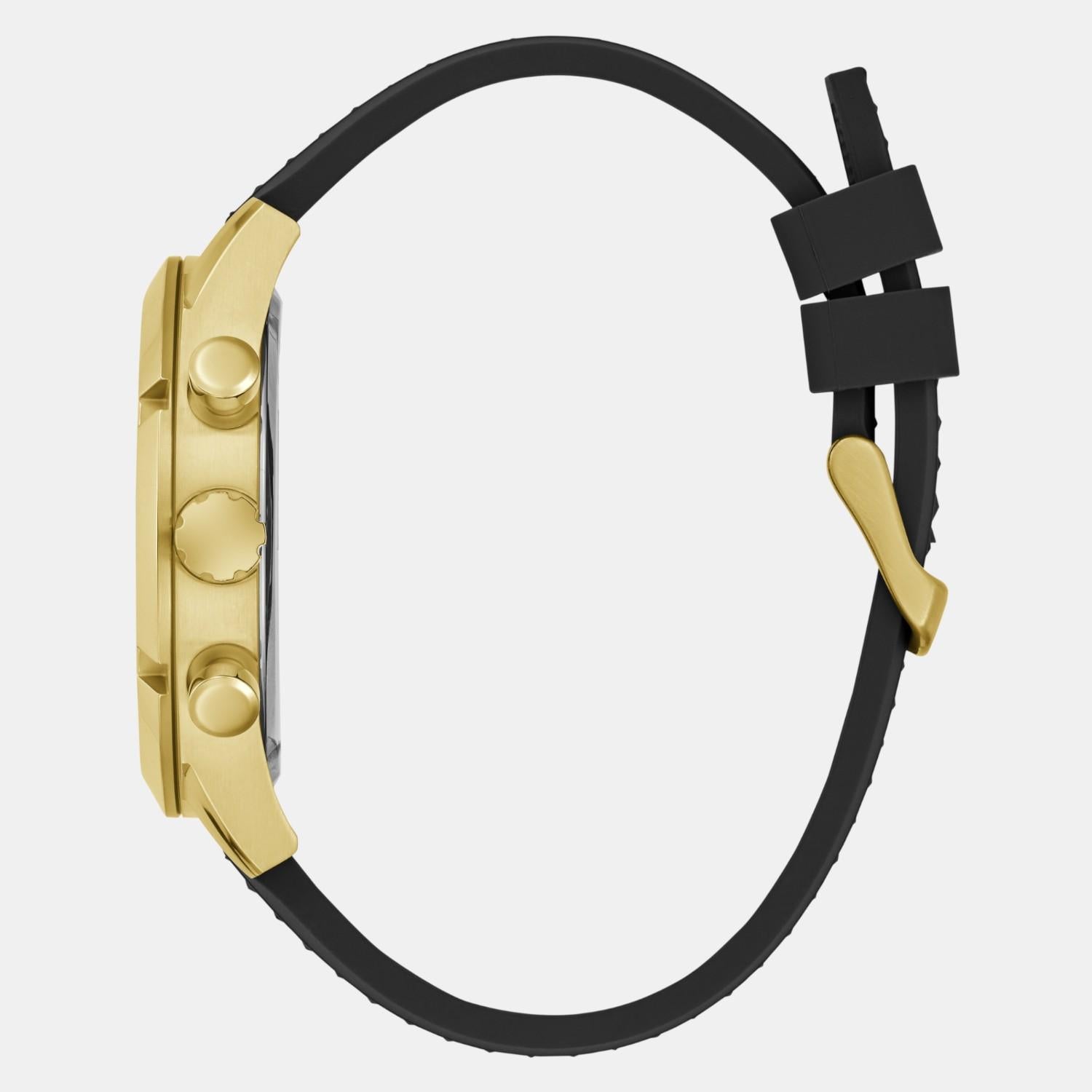 Sport Men Quartz Black Dial Multi-Function Silicone Watch GW0729G2