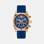 Sport Men Quartz Blue Dial Multi-Function Silicone Watch GW0729G3