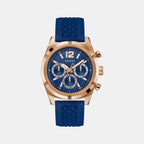 Sport Men Quartz Blue Dial Multi-Function Silicone Watch GW0729G3