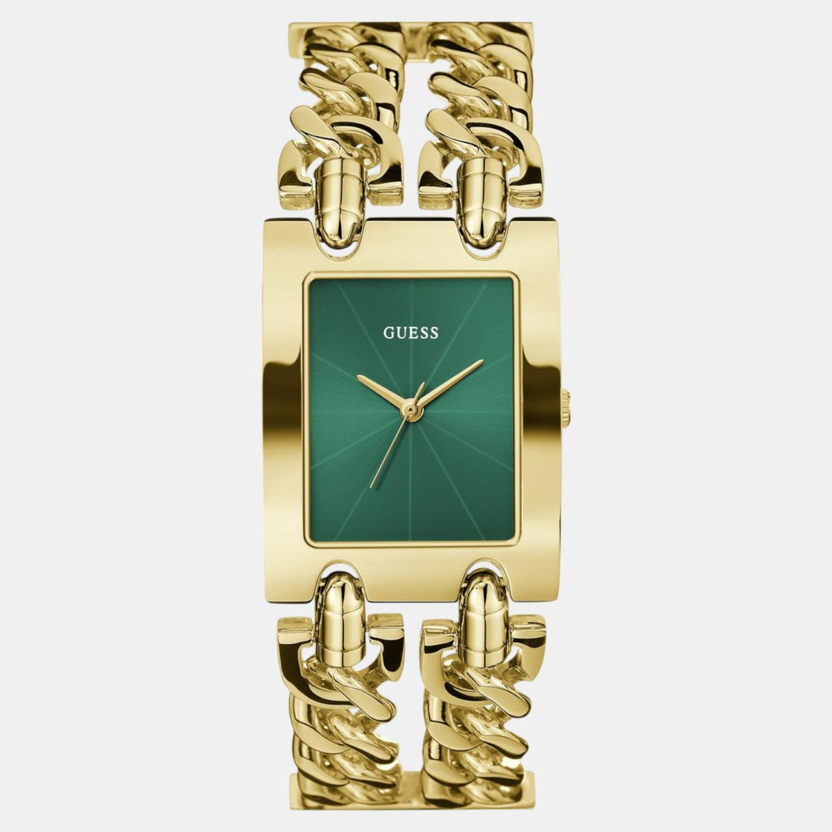 Gt Mod Heavy Metal Women Quartz Green Dial Analog Stainless Steel Watch Gw0740L2
