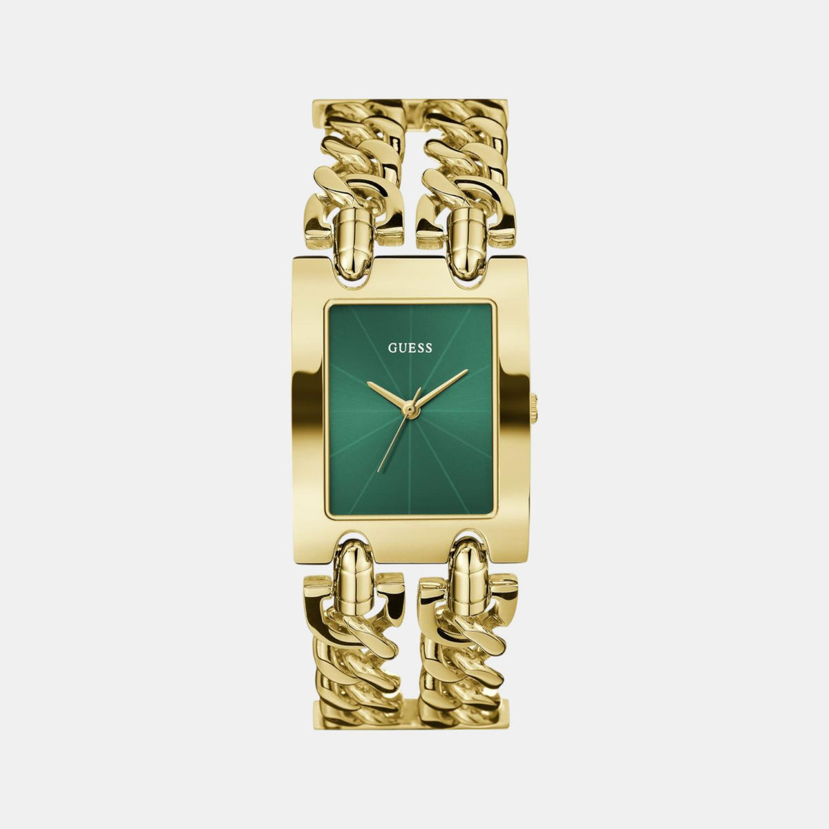 Gt Mod Heavy Metal Women Quartz Green Dial Analog Stainless Steel Watch Gw0740L2