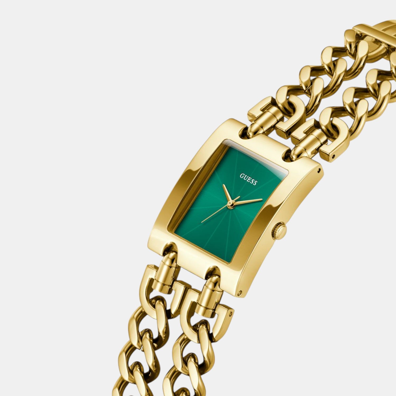 Guess Trend Women Quartz Green Dial Analog Stainless Steel Watch GW0740L2