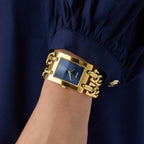 Women Quartz Blue Dial Analog Stainless Steel Watch GW0740L3