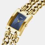 Women Quartz Blue Dial Analog Stainless Steel Watch GW0740L3