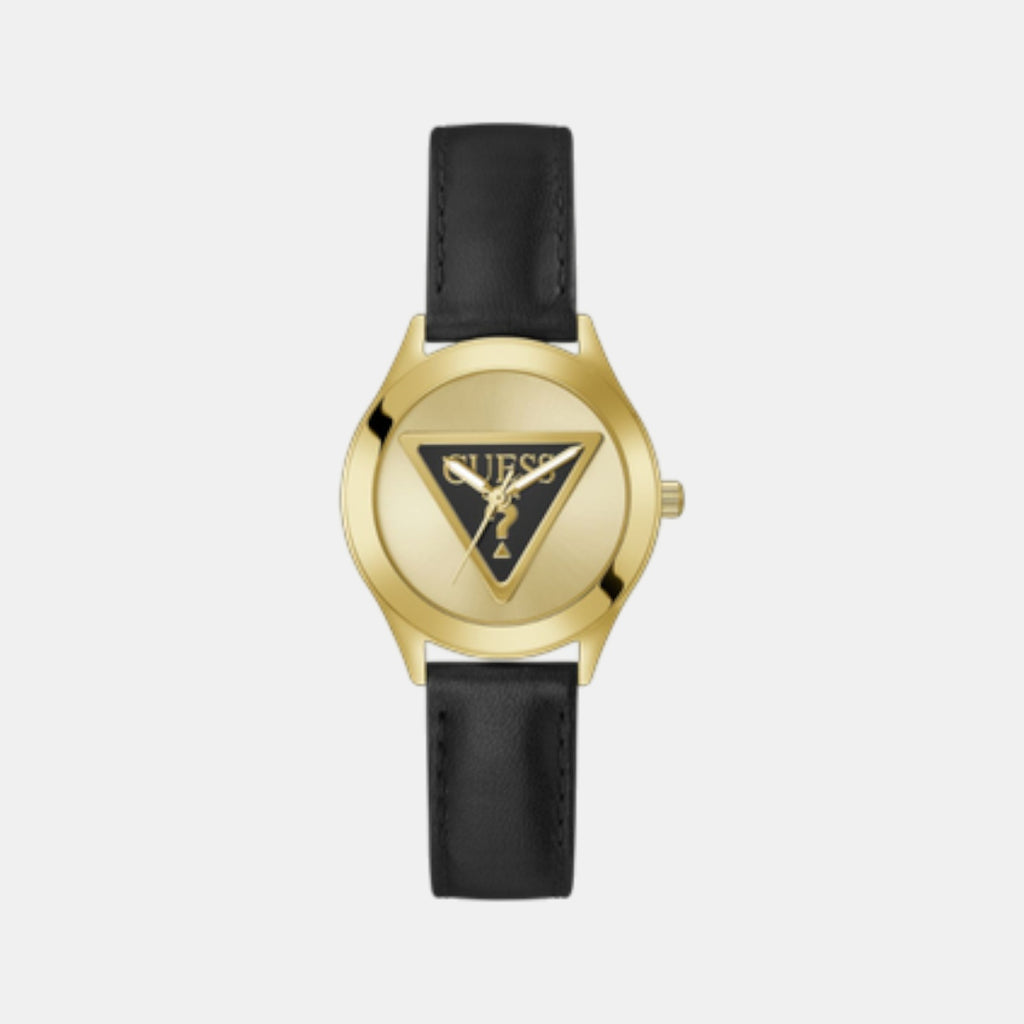 Guess Trend Women Quartz Champagne Dial Analog Leather Watch GW0744L2