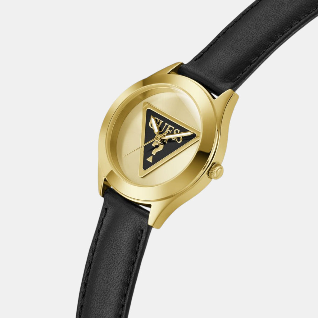 Guess Women Round Champagne watch