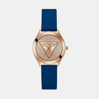 Glitz Women Quartz Pink Dial Analog Silicone Watch GW0745L4
