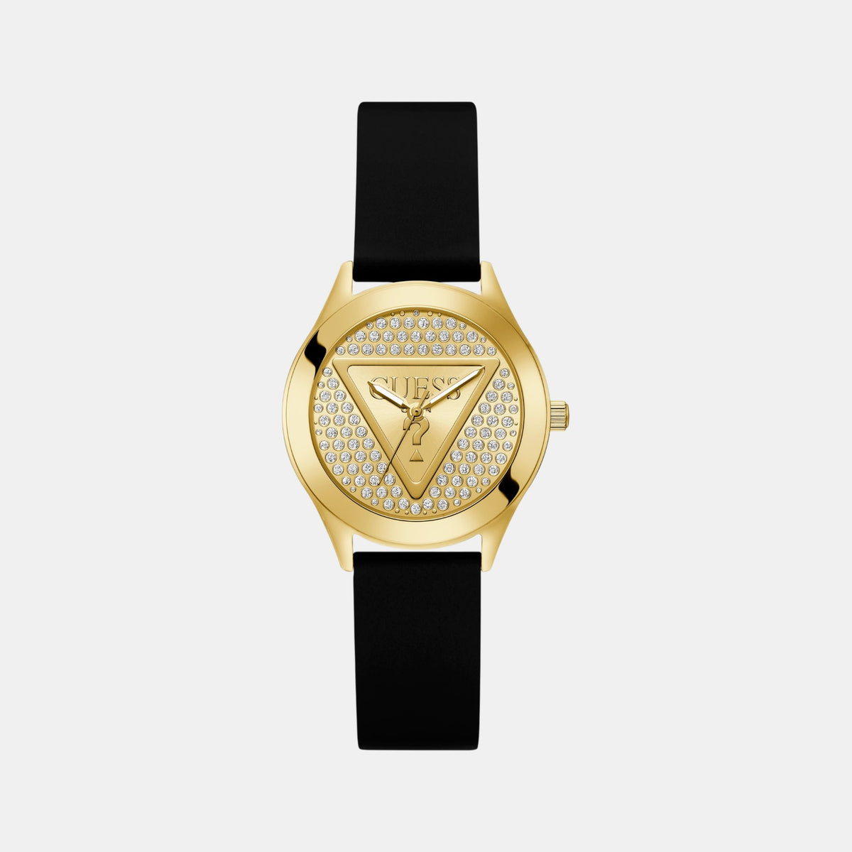 Trend Women Quartz Champagne Dial Analog Silicone Watch GW0745L5