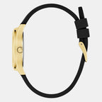 Trend Women Quartz Champagne Dial Analog Silicone Watch GW0745L5