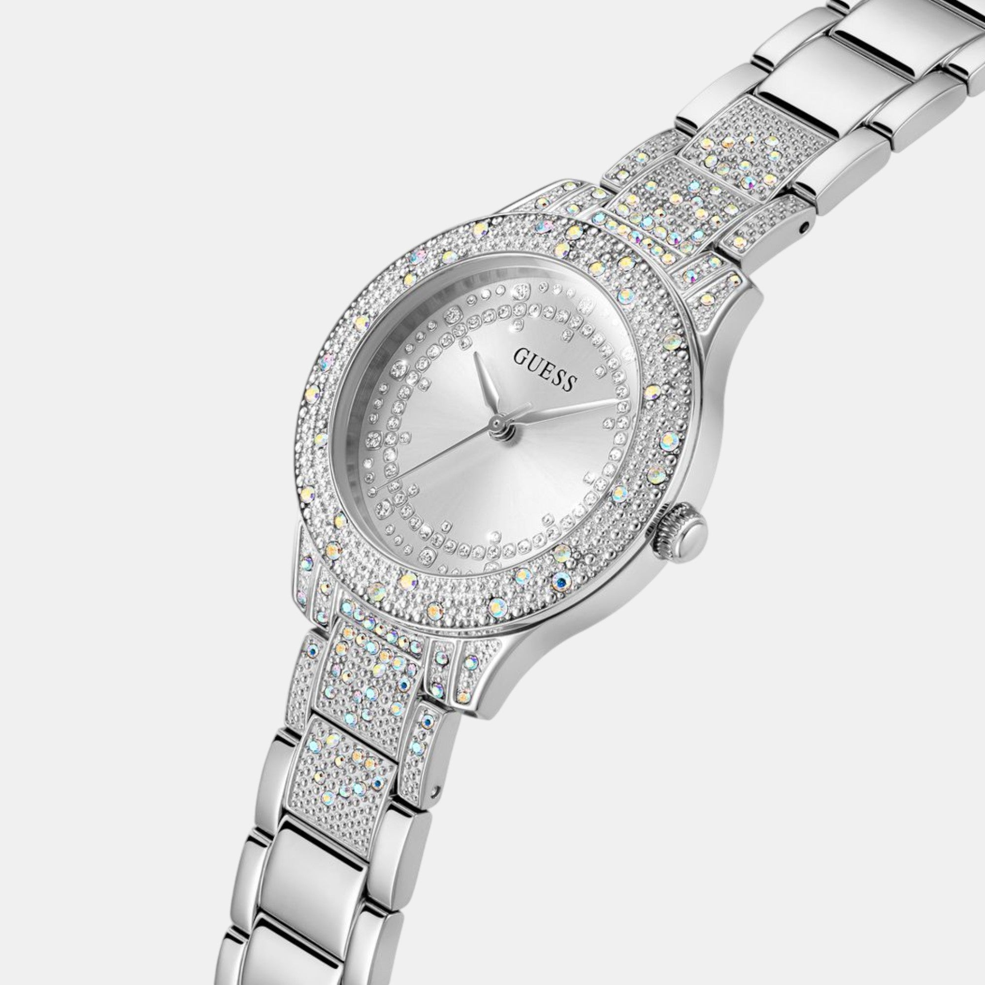 Guess Women Round Silver watch