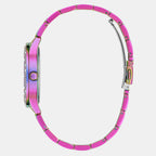 Trend Women Quartz Purple Dial Analog Stainless Steel Watch GW0746L3