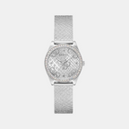 Guess Round Silver Analog watch